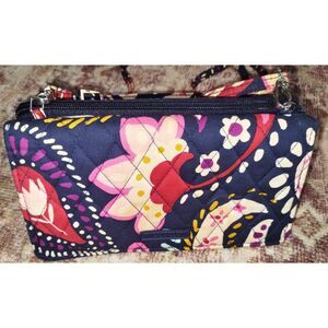 Vera Bradley RFID Protection Painted Paisley Crossbody/Wallet/Wristlet